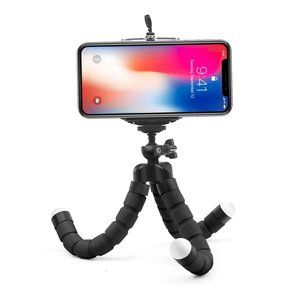 Sponge Foldable Tripod Flexible Phone HOLDER black